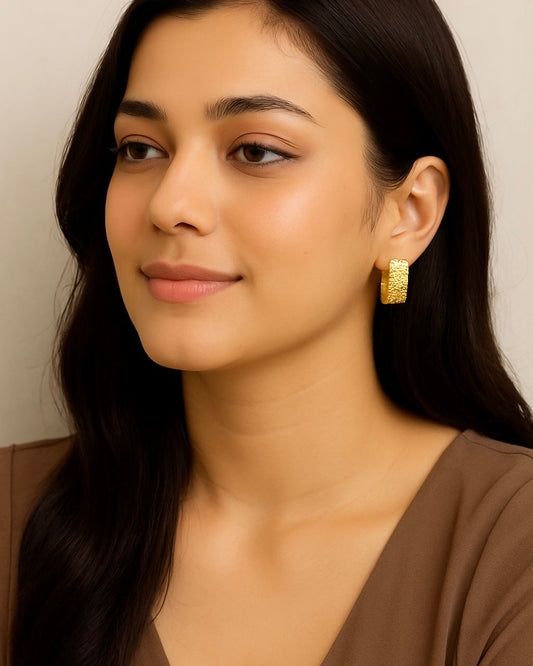 Hammered Gleam Hoops