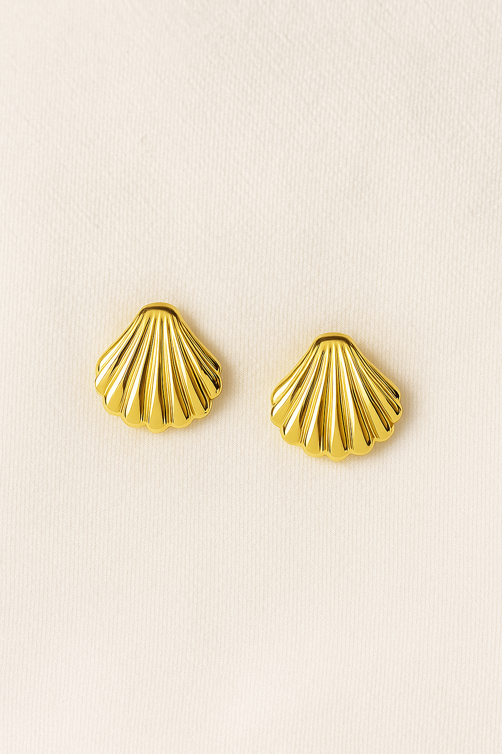 Golden Fan Flare Earrings