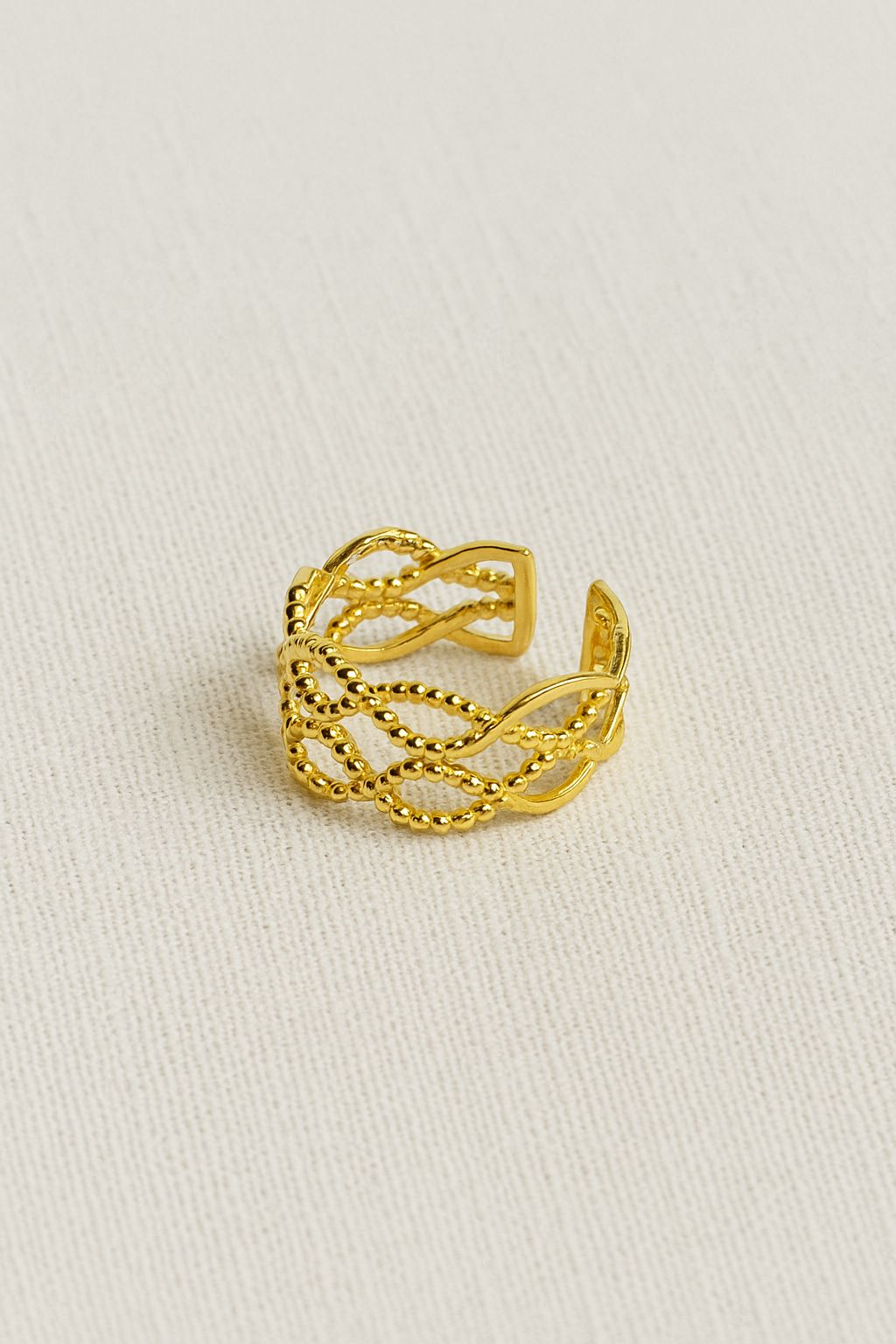 Golden Maze Ring