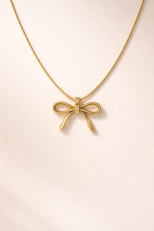 Silk Bow Necklace
