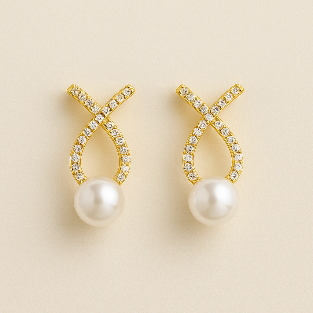 Twirl & Pearl Earrings