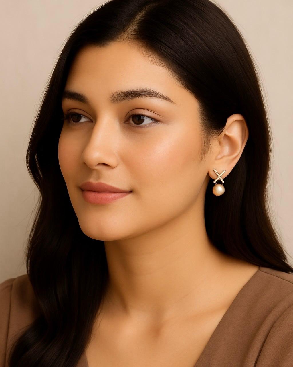 Twirl & Pearl Earrings