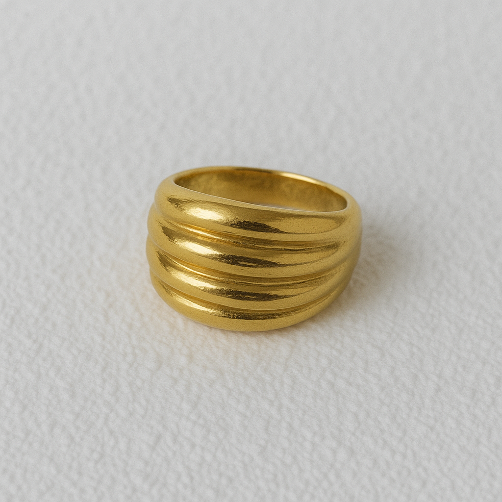 Waves of Gold Ring